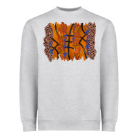 Heather Grey basketball brushstroke Heavyweight Sweatshirt - Zillion Design Studio