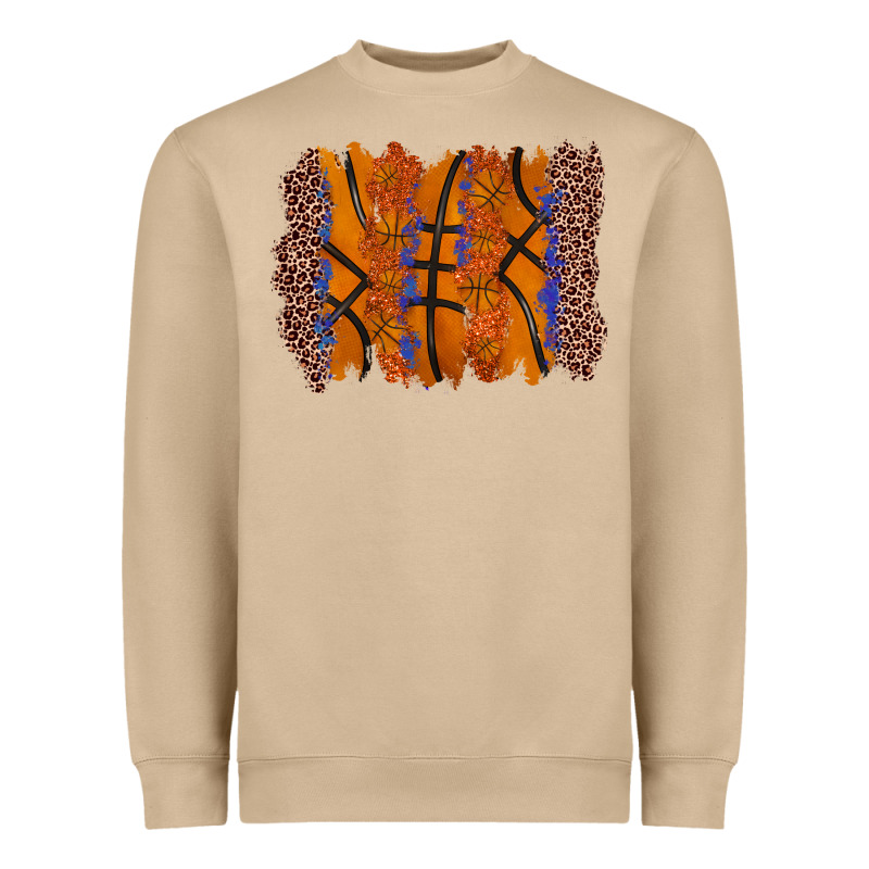 Basketball Brushstroke Heavyweight Sweatshirt by Zillion Design Studio | Teevron