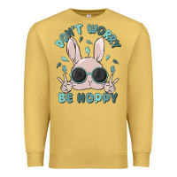 Antique Gold don't worry be hoppy Premium Sweatshirt - MaliasSmallBusiness