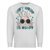 Dove Grey don't worry be hoppy Premium Sweatshirt - MaliasSmallBusiness