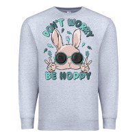 Heather Grey don't worry be hoppy Premium Sweatshirt - MaliasSmallBusiness