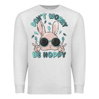 Oatmeal Heather don't worry be hoppy Premium Sweatshirt - MaliasSmallBusiness