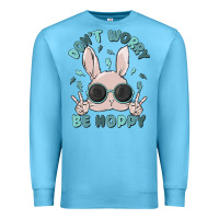 Ocean Blue don't worry be hoppy Premium Sweatshirt - MaliasSmallBusiness