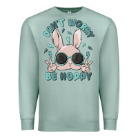 Seafoam don't worry be hoppy Premium Sweatshirt - MaliasSmallBusiness