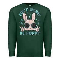 Sports Green don't worry be hoppy Premium Sweatshirt - MaliasSmallBusiness