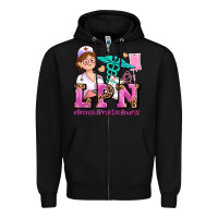 Black lpn licensed practical nurse Zipper Hoodie - AdoDesignShop