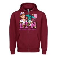 Burgundy lpn licensed practical nurse Zipper Hoodie - AdoDesignShop