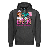 Charcoal Heather lpn licensed practical nurse Zipper Hoodie - AdoDesignShop