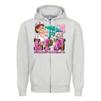Dove Grey lpn licensed practical nurse Zipper Hoodie - AdoDesignShop