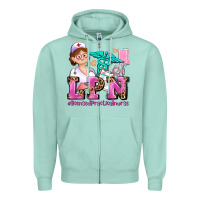 Seafoam lpn licensed practical nurse Zipper Hoodie - AdoDesignShop