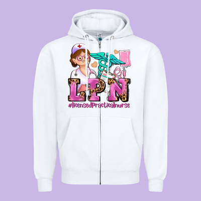 Lpn Licensed Practical Nurse Zipper Hoodie Designed By Adodesignshop