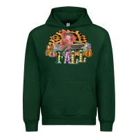 Forest Green Fall Scene Pumpkin Watercolor Pig Wagon Serape Cheetah Urban Hoodie - Bettercallsaul