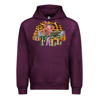 Mauve Wine Fall Scene Pumpkin Watercolor Pig Wagon Serape Cheetah Urban Hoodie - Bettercallsaul