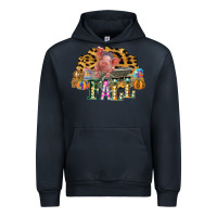 Navy Fall Scene Pumpkin Watercolor Pig Wagon Serape Cheetah Urban Hoodie - Bettercallsaul