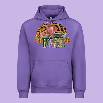 Fall Scene Pumpkin Watercolor Pig Wagon Serape Cheetah Urban Hoodie Designed By Bettercallsaul
