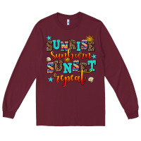 Burgundy sunrise sunburn sunset repeat Long Sleeve Tee - AdoDesignShop
