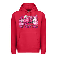 Cardinal Pink Christmas Truck Premium Hoodie - BundleAndBundleShop