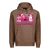 Chestnut Pink Christmas Truck Premium Hoodie - BundleAndBundleShop
