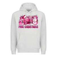 Dove Grey Pink Christmas Truck Premium Hoodie - BundleAndBundleShop