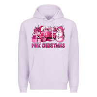 Lilac Pink Christmas Truck Premium Hoodie - BundleAndBundleShop