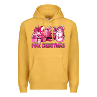 Mustard Pink Christmas Truck Premium Hoodie - BundleAndBundleShop