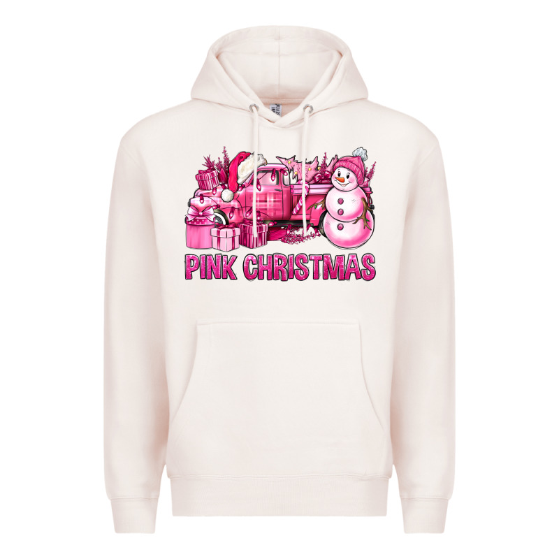 Pink Christmas Truck Premium Hoodie by BundleAndBundleShop | Teevron