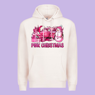 Pink Christmas Truck Premium Hoodie Designed By Bundleandbundleshop