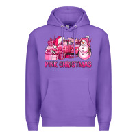 Purple Pink Christmas Truck Premium Hoodie - BundleAndBundleShop