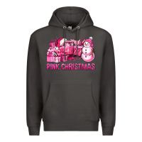 Smoke Pink Christmas Truck Premium Hoodie - BundleAndBundleShop