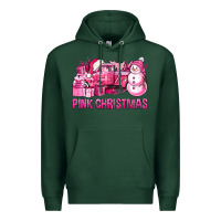 Sports Green Pink Christmas Truck Premium Hoodie - BundleAndBundleShop