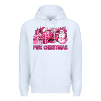 White Pink Christmas Truck Premium Hoodie - BundleAndBundleShop