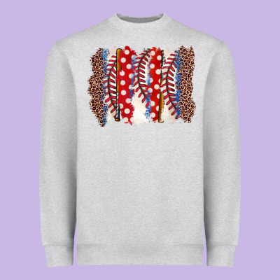 Baseball Brushstroke Heavyweight Sweatshirt Designed By Zillion Design Studio