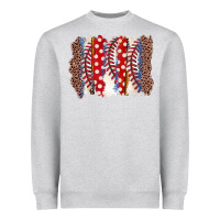 Heather Grey baseball brushstroke Heavyweight Sweatshirt - Zillion Design Studio