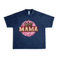 Navy mama with round leopard Urban Heavy Tee - Zillion Design Studio