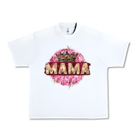 White mama with round leopard Urban Heavy Tee - Zillion Design Studio