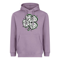 Lavender four leaf clover dalmatian print grunge Heavyweight Hoodie - MaliasSmallBusiness