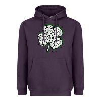 Plum four leaf clover dalmatian print grunge Heavyweight Hoodie - MaliasSmallBusiness