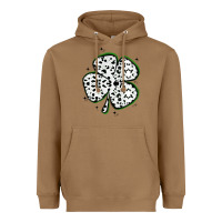Toasted Coconut four leaf clover dalmatian print grunge Heavyweight Hoodie - MaliasSmallBusiness