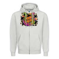 Dove Grey halloween horseshoe Zipper Hoodie - JahusDesignShop