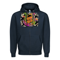 Navy halloween horseshoe Zipper Hoodie - JahusDesignShop