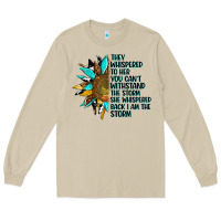 Mushroom sunflower they whispered to her Long Sleeve Tee - AdoDesignShop