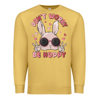 Antique Gold don't worry be hoppy Premium Sweatshirt - MaliasSmallBusiness