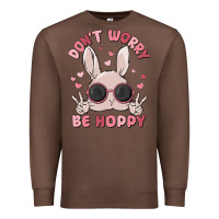 Chestnut don't worry be hoppy Premium Sweatshirt - MaliasSmallBusiness
