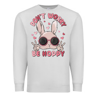 Dove Grey don't worry be hoppy Premium Sweatshirt - MaliasSmallBusiness