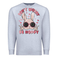 Heather Grey don't worry be hoppy Premium Sweatshirt - MaliasSmallBusiness