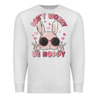 Oatmeal Heather don't worry be hoppy Premium Sweatshirt - MaliasSmallBusiness
