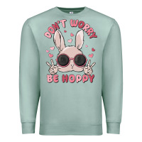 Seafoam don't worry be hoppy Premium Sweatshirt - MaliasSmallBusiness