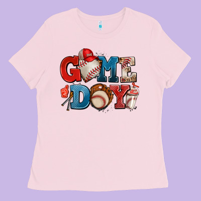 Game Day Baseball Ladies Tee Designed By Adodesignshop