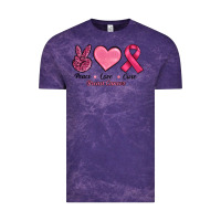 Cloud Purple breast cancer peace love cure Vintage Tee - RanaPortraitStore
