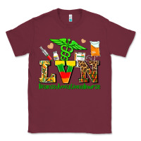 Burgundy lvn juneteenth licensed vocational nurse with croc Classic Tee - AdoDesignShop